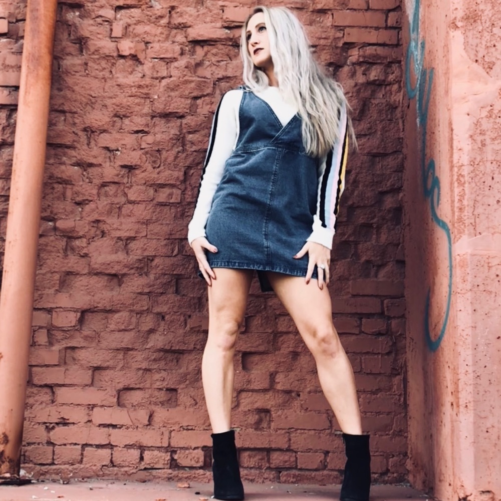 Reversible Denim Overall Dress - Picture 2 of 5